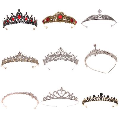 China Fashion Crowns Wholesale High Quality Luxury Vintage Hair Accessories Rhinestone Bridal Tiara For Girls Queen Crystal Princess Crowns for sale