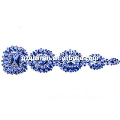 China Fashion viable blue glass patch custom wholesale sequin applique, fashion applique on clothing for sale