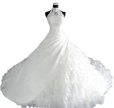 China 2021 Bridal Wedding Dress Factory Price Heavy Developed Dry Cleaning Beading Cathedral Train for sale