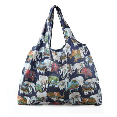 China Best Selling Shopping Eco-Friendly Grocery Bag Foldable Heat Sublimation Reusable Polyester Tote Bag for sale