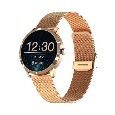 China Touch Screen 1.09 Inch IPS Full Round Touch Smartwatch Stainless Steel Watch Message Push Health Monitoring Waterproof Smart Watch For Woman for sale