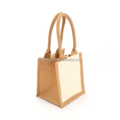 China Factory Outlet Hessian Drawstring Hessian Tote Bag Shopping Packaging Handled China for sale