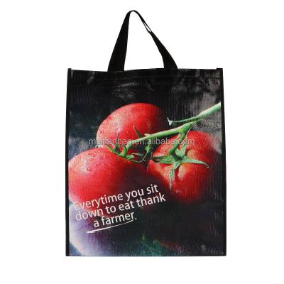 China Customizable Reusable Laminated PP Handled Laminated Non Woven Shopping Tote Bags Zipper for sale