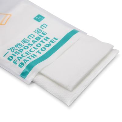 China Disposable Custom Made Soft Nonwoven Biodegradable Bath Towel From Disposable Popular Product for sale