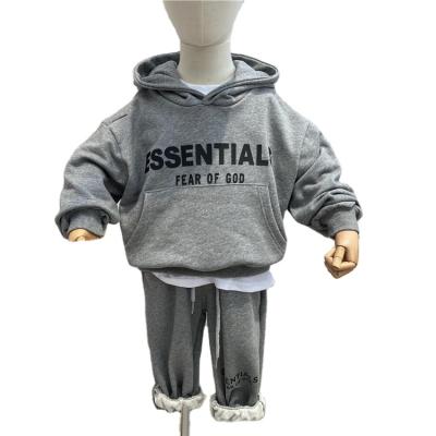 China Autumn Winter Kids Jogger Clothing 2022 anti-shrink set loose two-piece suit boy and girl sweater and pants for sale