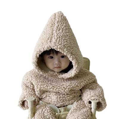 China Winter Top Hooded Children Anti-Shrink Clothes And Pant Supplier Thickened Fleece Sets for sale