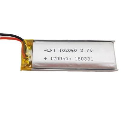 China Toys 102060 rechargeable lipo 3.7v jst 1200mah single cell battery for sale