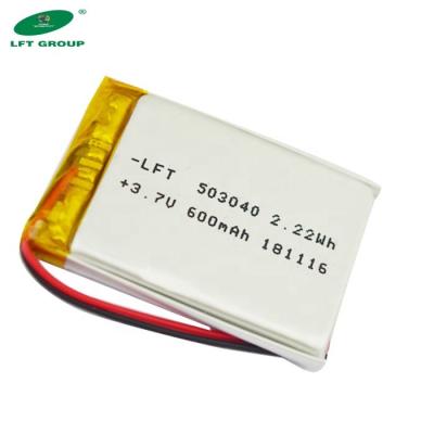 China Home appliances rechargeable lithium ion car battery 103040 803040 703040 603040 503040 3.7v 600mah Li-polymer battery for GPS for sale