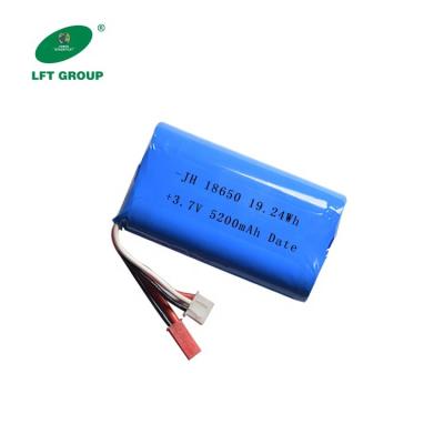 China Custom toys lithium ion 3.7V 5200mah 2P Li-ion 18650 rechargeable battery pack for electronic products for sale