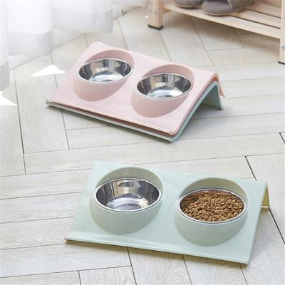 China Durable Splash Proof Pet Water Food Bowls Stainless Steel Dog Bowl Custom Floating Pet Feeder for sale