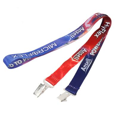 China Eco - Friendly Custom Neck Lanyard Strap For ID Badge Card Holders With Metal Clips for sale