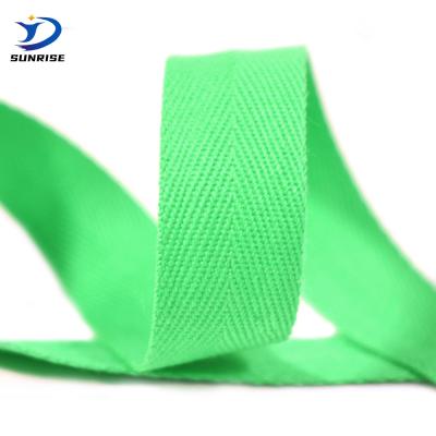 China High Tenacity Colorful Cotton Twill Webbing Herringbone Tape For Garment for sale