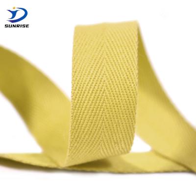 China Eco - Friendly High Tenacity Cotton Canvas Webbing Binding Herringbone Tape For Garment for sale