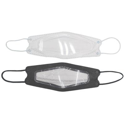 China Protector your face 2021 mute design kf 94 face mask PC lip splash proof sun hotsales Transparant transparent face mask anti-fog window mask for sale