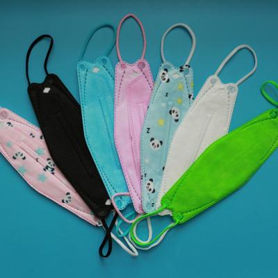 China Wholesale Child Kids Cartoons Custom Printed Designer Party Reusable Cotton Cloth Fabric Filter Mouth Fish Shape  Face Mask for sale