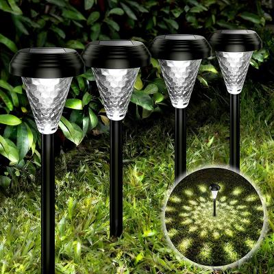 China New Garden Design Stainless Steel Decorative Solar Landscape Lighting Glass Outdoor Solar Pathway Led Lights Up to 12H, 8 Packs for sale