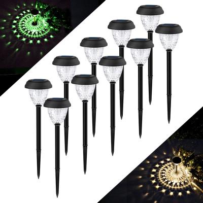 China Fancy Lighting Patterns Amazon New Products 2022 Price Cheap Color Changing Solar Powered Garden Lights 8 Pack Solar Path Lights With Panel For Pathway for sale