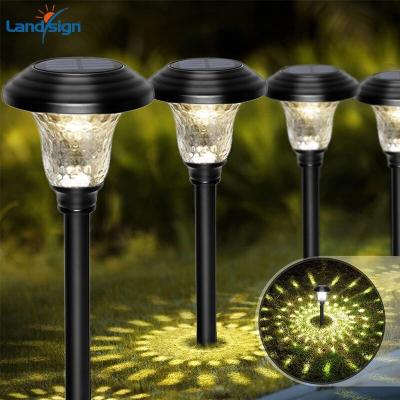 China Solar LED Garden Lights Auto Switch Stainless Steel Lamp Outdoor Waterproof Decorative Glass Landscape Lighting for sale