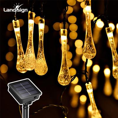 China String Light 50 LED Solar Water Light Solar Fairy Lights Outdoor Waterproof 8 Modes Warm White Suitable For Tree Garden Party Holidays for sale