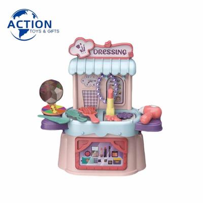 China PP NewStore Sales Children Pretend Plastic Girl Beauty Make Up Toy Set Play House Game Girls Dressing Tables Toys for sale