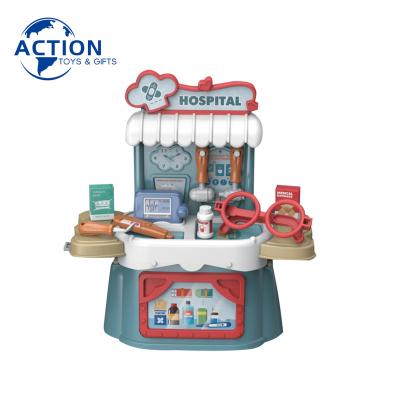 China Factory Price PP Children Simulation Medicine Medical Set Pretend Play Educational Plastic Medical Kits Doctor Toys for sale