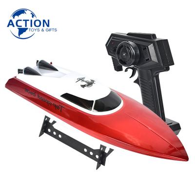 China RC Hobby 2.4G RC Boat Electric Racing Boat Children 35KM/h High Speed ​​Remote Control Kid Toys Gift Radio Controlled Water Sports Boats for sale