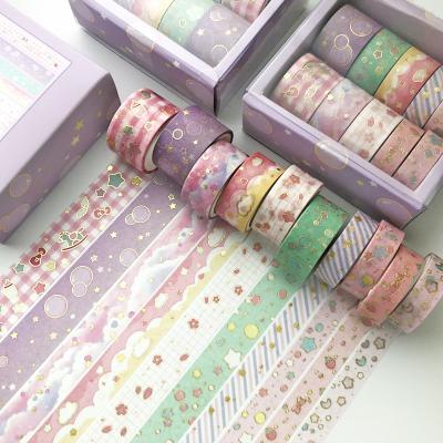 China Waterproof NO MOQ Colorful Diary Decoration DIY Art Design Custom Printing Washi Tape for sale