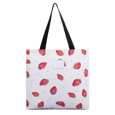 China 100% Eco-friendly Designed High Quality Custom Printing Tote Shoulder Shopping Bags With Foldable Logos for sale