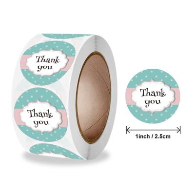 China Waterproof Printing Decorative Sticker Roll 500 Pcs Thank You For Supporting My Small Business Sticker for sale