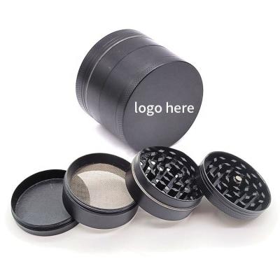 China Factory Wholesale Supplier 2 3 4 Pieces Tobacco Spices Metal Logo Aluminum Vanilla Dry Grinder Custom Vanilla Grinder for sale