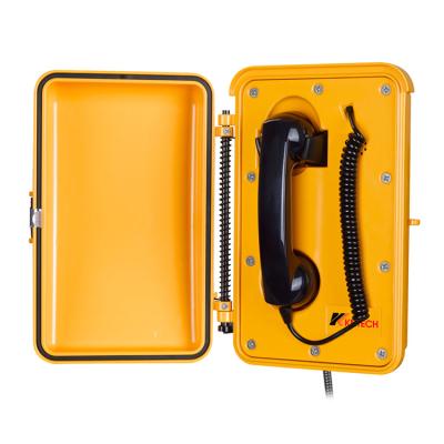 China Rugged Aluminum Alloy Die-Cast Dustproof And Waterproof Phone Tethered Phones Tunnel Backup Phone For Outdoor for sale