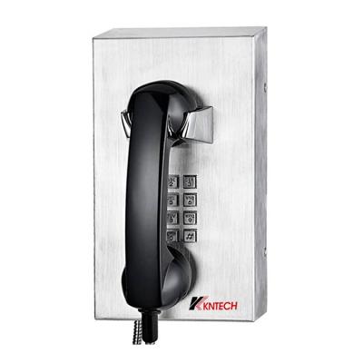 China Stainless Steel Telephone KNZD-10 Vandal Resistant Telephone With Rope Armored Handset for sale