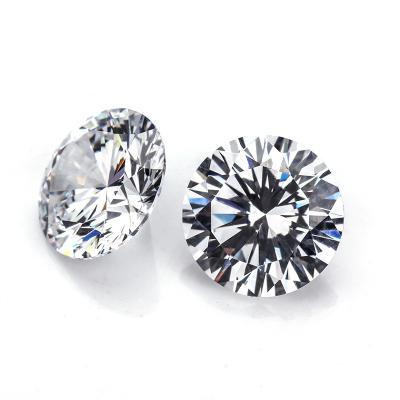 China Jewelry Making Cheap Cost Effective Synthetic Moissanite Loose Stones Round Mossanite Diamond White for sale