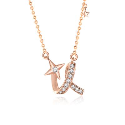 China TRENDY Meteor Necklace s925 Sterling Silver Personalized Fashion Clavicle Chain Jewelry Valentine's Day Gift for sale