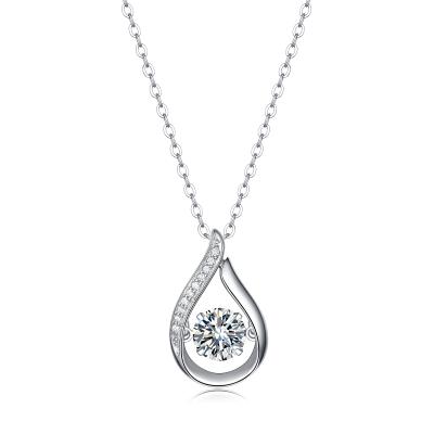 China Manufacturer Direct Selling Popular Moissanite Necklace Environmental Friendly Solid Rose1Carat Moissanite Jewelry for sale