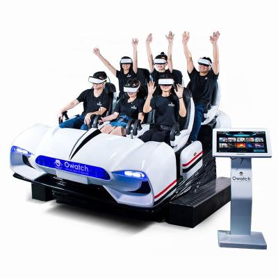 China 9D Mall Virtual Reality Cinema 6 DOF Platform 6 Seats Spaceship Design VR Simulator for sale