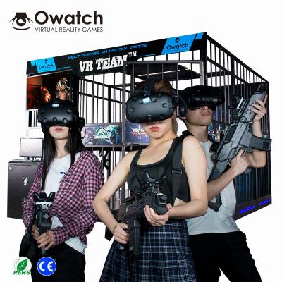 China 2019 Innovative HTC Vive CS Team VR Simulator 9d Fighting Virtual Reality 350X350X250cm for sale