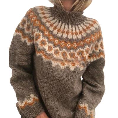 中国 Cozy Casual Knitted Pullover Sweater Breathable, Anti-Shrink, Eco-Friendly Tops 販売のため