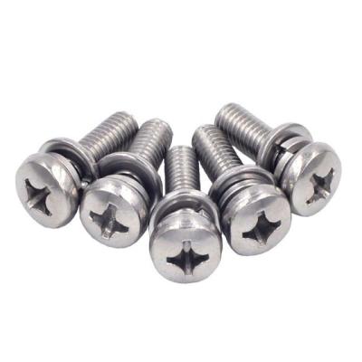 China High Reliability GB9074.4 Cross Round Flat Head Flat Head Screw Copper Washer for sale