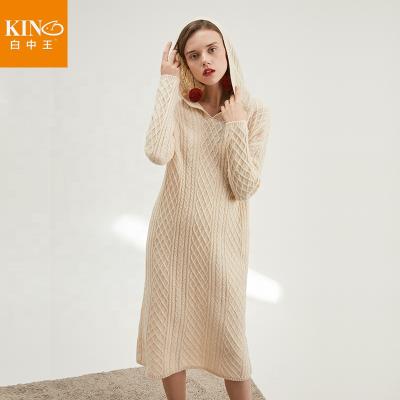 China Wholesale Womens loose and comfortable WINTER WEAR WEAR WOMEN KNIT AUSTRALIAN MERINO WOOL knitted sweater dress for sale