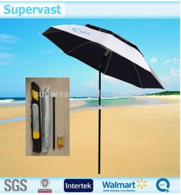 China Multi Color 2 Meter Beach Sun Umbrella With Wet Carry Bags Rust Resistance for sale