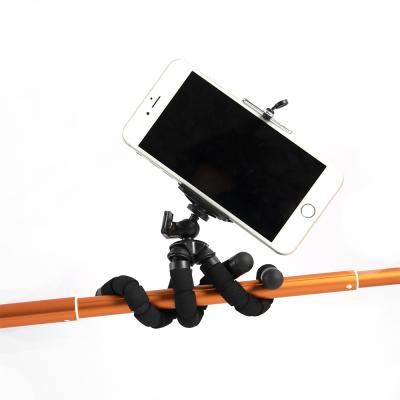 China Sunrise Light New Products Sponge Mini Octopus Camera Mobile Phone Flexible Tripod With Phone Holder for sale