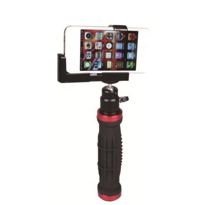 China Lightweight Sunrise Mini Handle Handheld Gimbal Steadicam Portable Monitor Phone DSLR Camera Stabilizer with Phone Clip for sale