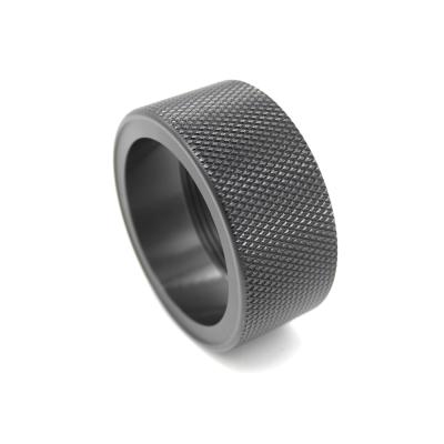 China Industrial 6061 CNC Knurling Aluminum Turning Parts Sleeve Nut for sale