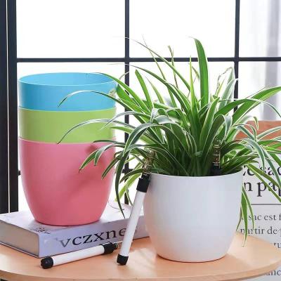 China Colorful Self Tending Produce Porous Material Watering Plastic Flower Pot For Indoor Decorative Garden Pots for sale