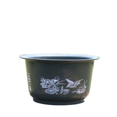 China 2022 Modern High Grade Trend Colorful Product Round Large Plastic Garden Flower Pot For Indoor Or Outdoor for sale