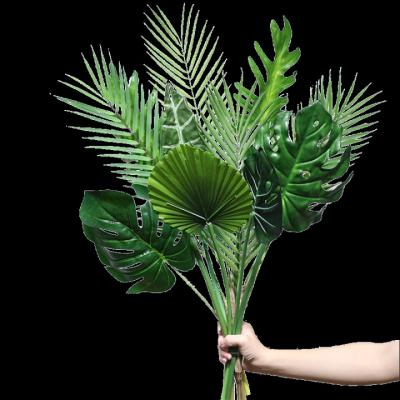 China Eco-Friendly Flower Arrangement Real Touch Leaves Plant Latex Artificial Orchid Flower Phalaenopsis Leaves for sale