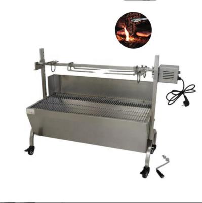 China Outdoor Rotating BBQ Grill Adjustable Height Stainless Steel BBQ Charcoal BBQ Grill Charcoal Grills Machine Maker for sale