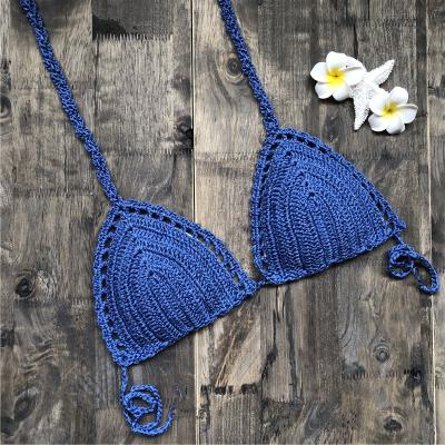 China Breathable Women Crochet Bandage Swimwear Beach Wear Bikini Front Mesh Hollow Out Crochet Swimsuit for sale