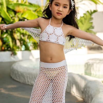 China Kids Breathable Swimwear Girls Swimwear Water Girl Beach Wear Bikini Knitting Swimwear for sale